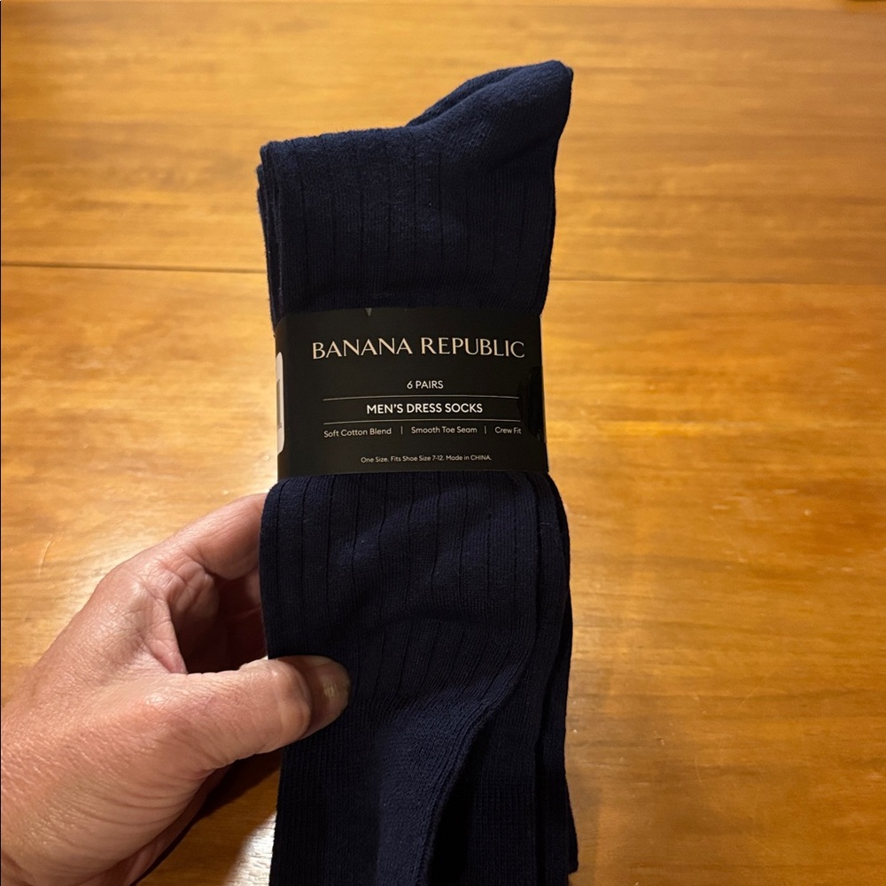 Banana Republic Men's Navy and Grey Dress Socks 4 Blue - 2 Grey
